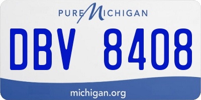 MI license plate DBV8408