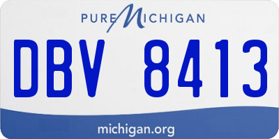 MI license plate DBV8413