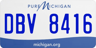 MI license plate DBV8416