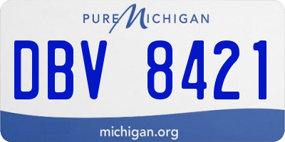 MI license plate DBV8421