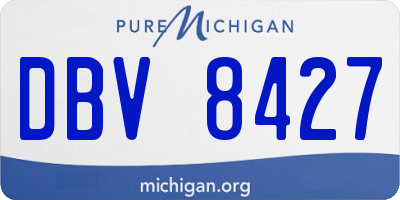 MI license plate DBV8427