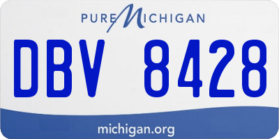 MI license plate DBV8428