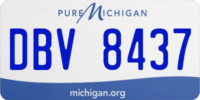 MI license plate DBV8437