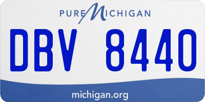 MI license plate DBV8440