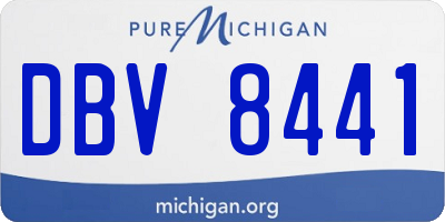 MI license plate DBV8441