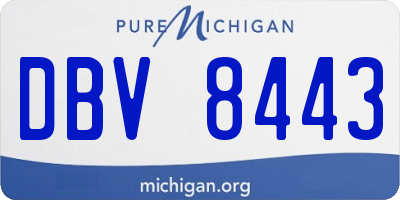 MI license plate DBV8443