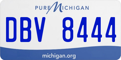 MI license plate DBV8444