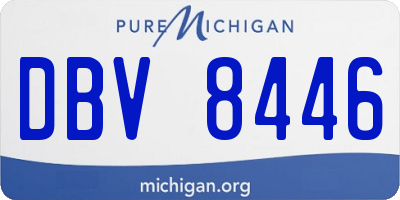 MI license plate DBV8446
