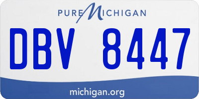 MI license plate DBV8447