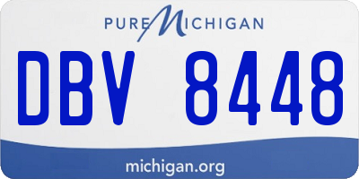 MI license plate DBV8448