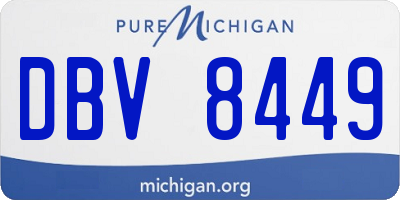 MI license plate DBV8449
