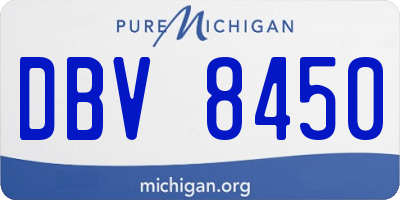 MI license plate DBV8450