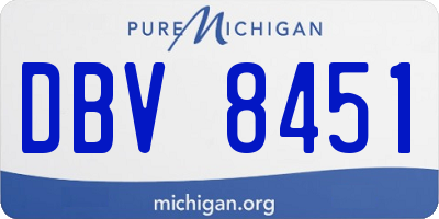 MI license plate DBV8451
