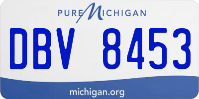 MI license plate DBV8453