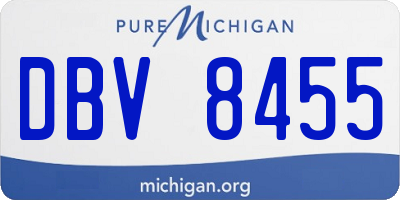 MI license plate DBV8455