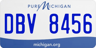 MI license plate DBV8456