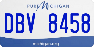 MI license plate DBV8458