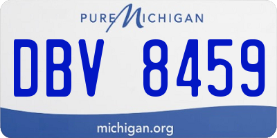 MI license plate DBV8459