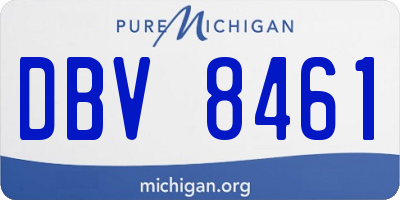 MI license plate DBV8461