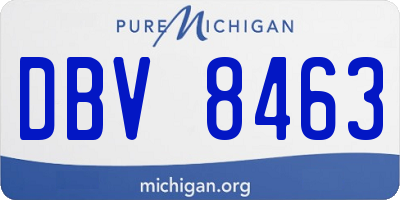 MI license plate DBV8463