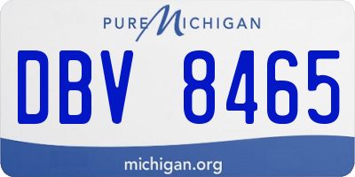 MI license plate DBV8465