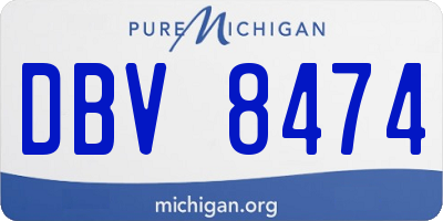 MI license plate DBV8474