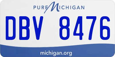 MI license plate DBV8476
