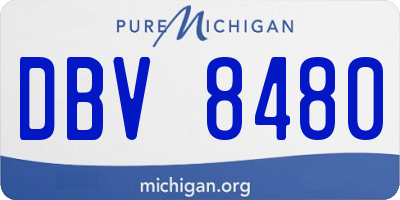 MI license plate DBV8480