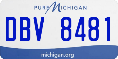 MI license plate DBV8481