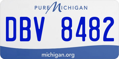 MI license plate DBV8482
