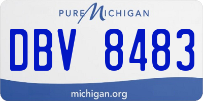 MI license plate DBV8483