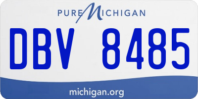 MI license plate DBV8485