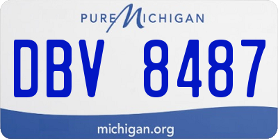 MI license plate DBV8487