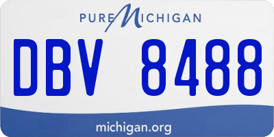 MI license plate DBV8488