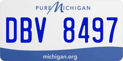 MI license plate DBV8497