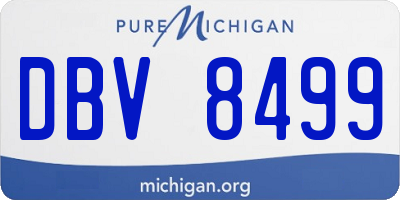 MI license plate DBV8499