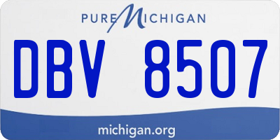 MI license plate DBV8507