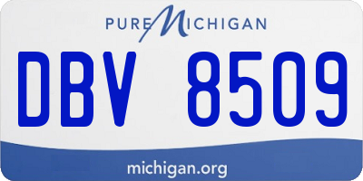 MI license plate DBV8509