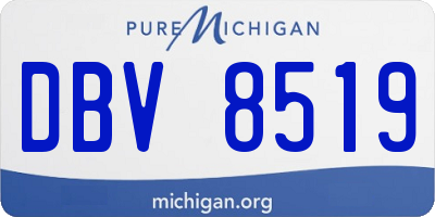 MI license plate DBV8519