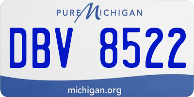 MI license plate DBV8522