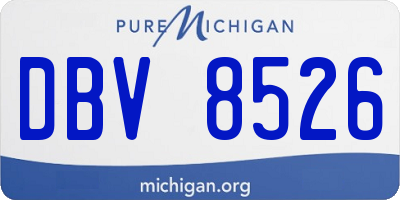 MI license plate DBV8526