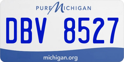 MI license plate DBV8527