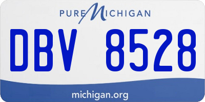 MI license plate DBV8528