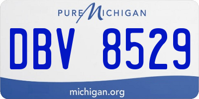 MI license plate DBV8529