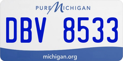 MI license plate DBV8533