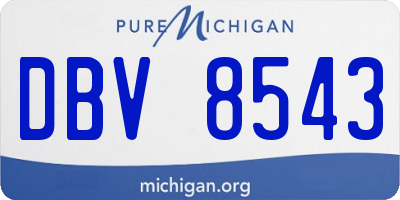 MI license plate DBV8543