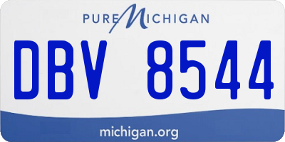 MI license plate DBV8544