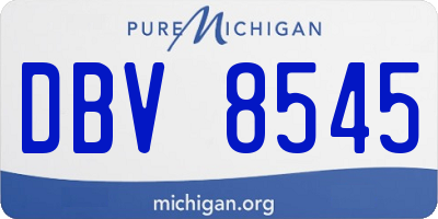 MI license plate DBV8545