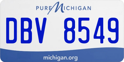 MI license plate DBV8549