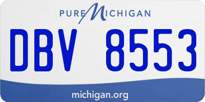 MI license plate DBV8553